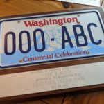 Centennial license plate