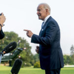 
              President Joe Biden speaks to members of the media before boarding Marine One on the South Lawn of the White House in Washington, Thursday, July 29, 2021, for a short trip to Walter Reed National Military Medical Center in Bethesda, Md., where he will join first lady Jill Biden who will undergo a procedure to remove an object from her left foot. (AP Photo/Andrew Harnik)
            