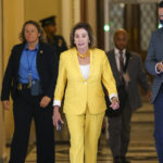 
              Speaker of the House Nancy Pelosi, D-Calif., walks to her office as the select committee on the Jan. 6 attack prepares to hold its first hearing Tuesday, at the Capitol in Washington, Monday, July 26, 2021. The panel will investigate what went wrong around the Capitol when hundreds of supporters of Donald Trump broke into the building and rioters brutally beat police, hunted for lawmakers and interrupted the congressional certification of Democrat Joe Biden's election victory over Trump. (AP Photo/J. Scott Applewhite)
            