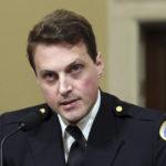 
              Washington Metropolitan Police Department officer Daniel Hodges testifies before the House select committee hearing on the Jan. 6 attack on Capitol Hill in Washington, Tuesday, July 27, 2021. (Chip Somodevilla/Pool via AP)
            