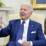 
              President Joe Biden speaks during his meeting with Iraqi Prime Minister Mustafa al-Kadhimi in the Oval Office of the White House in Washington, Monday, July 26, 2021. (AP Photo/Susan Walsh)
            