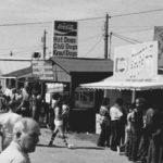 The Purple Cow is a blackberry float that's been a fixture only at the Evergreen State Fair in Monroe since 1960; photo circa late 1970s. (Monroe Historical Society)