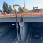 WSDOT is working on the initial portion of the lid over SR 520. (KIRO Radio/Chris Sullivan)