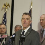 
              FILE— In this June 14, 2021 file photo Vermont Republican Gov. Phil Scott speaks at a news conference in Montpelier, Vt. California could witness a stunning turnabout if voters dump Democratic Gov. Gavin Newsom and elects a Republican to fill his job in the September recall election. It is rare to see Republican's win the governor's office in solidly Democratic states, but Scott is one of three Republicans, along with Massachusetts Gov. Charlie Baker and Maryland Gov. Larry Hogan do so. (AP Photo/Wilson Ring, File)
            