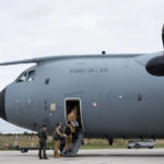 
              In this photo provided by the French Defense Ministry, French soldiers board a military Airbus A400M to evacuate French citizens from Afghanistan, Monday, Aug.16, 2021 in Orleans, central France. France is relocating its embassy in Kabul to the airport to evacuate all citizens still in Afghanistan, initially transferring them to Abu Dhabi. Evacuations have been in progress for weeks and a charter flight put in place by France in mid-July. (Etat-Major des Armees via AP)
            