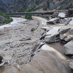 
              This image provided by the Colorado Department of Transportation shows mud and debris on U.S. Highway 6, Sunday, Aug. 1, 2021 west of Silver Plume, Colo. Mudslides closed some Colorado highways as forecasters warned of potential flash flooding on Sunday across the Rocky Mountain and Great Basin regions. (Colorado Department of Transportation via AP)
            