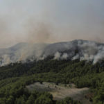
              Wildfires continue to rage the forests in Manavgat, Antalya, Turkey, early Sunday, Aug. 1, 2021. The fires in Antalya were continuing overnight in Manavgat and Gundogmus districts. In Bodrum, Mugla, they continued to burn down forests, encroaching on villages and tourist destinations and forcing people to evacuate by boats. (AP Photo)
            