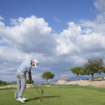 
              Nicolai Hojgaard of Denmark hits a tee shot during the fourth round of the Italian Open golf tournament, in Guidonia, in the outskirts of Rome, Sunday, Sept. 5, 2021. The Italian Open took place on the redesigned Marco Simone course just outside Rome that will host the 2023 Ryder Cup. (AP Photo/Andrew Medichini)
            
