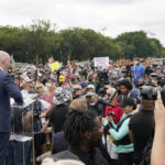 
              Matt Braynard, the organizer behind the rally and a former Trump campaign staffer, speaks during the rally near the U.S. Capitol in Washington, Saturday, Sept. 18, 2021. The rally was aimed at supporting the so-called "political prisoners" of the Jan. 6 insurrection at the U.S. Capitol. (AP Photo/Alex Brandon)
            