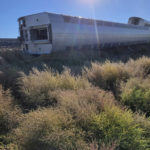 
              This photo provided by Kimberly Fossen shows an Amtrak train that derailed on Saturday, Sept. 25, 2021, in north-central Montana. Multiple people were injured when the train that runs between Seattle and Chicago derailed Saturday, the train agency said. (Kimberly Fossen via AP)
            