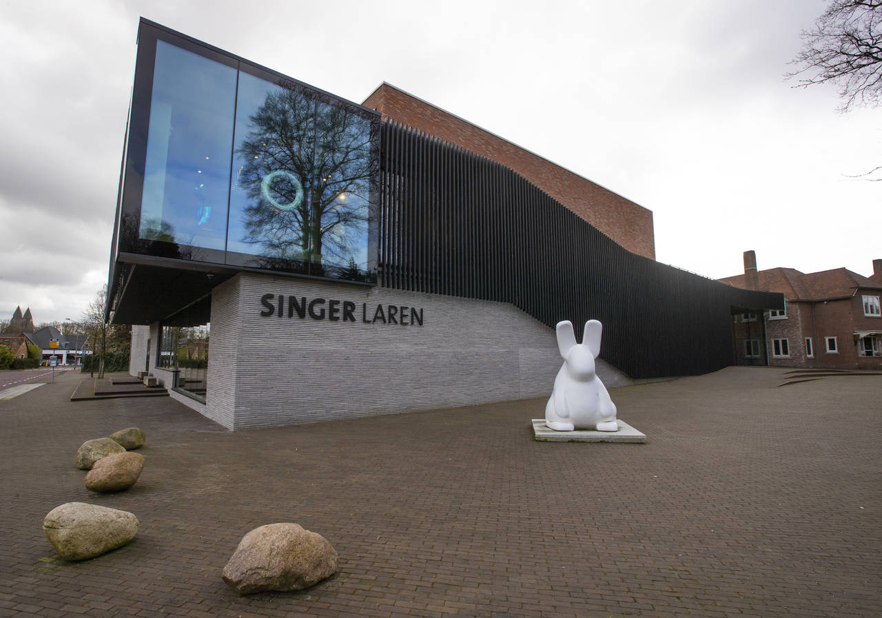 FILE- In this Monday March 30, 2020, file photo, the exterior of the Singer Museum is seen in Laren...