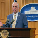 
              FILE - This Wednesday, June 9, 2021, file photo shows Ohio Senate President Matt Huffman discussing the Senate passage of Ohio's two-year, $75 billion state budget, in Columbus, Ohio.   A new voter-approved commission in Ohio that was supposed to reduce partisanship in the once-a-decade process of political map-drawing has already become a flop.  Similar commissions meeting for the first time in New York and Virginia have devolved into partisan finger-pointing, undermining their intent. (AP Photo/Andrew Welsh-Huggins, File)
            