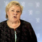 
              In this photo taken from video shown at United Nations headquarters, Norway's Prime Minister Erna Solberg remotely addresses the 76th session of the U.N. General Assembly in a pre-recorded message, Wednesday Sept. 22, 2021. (UN Web TV via AP)
            