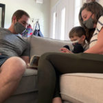 
              Jeff and Emily Goss read with their five-year-old son on Monday, September 13th, 2021 inside their Monroe, N.C. home. After a year of strict quarantining, the Goss' were eager for Berkeley to begin in-person learning in the Union County School District. But after board members chose not to require children to wear masks and eliminate contact tracing procedures, the Goss' decided to homeschool Berkeley. (AP Photo/Sarah Blake Morgan)
            