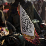 
              A Taliban flag is placed in the front of a motorbike in Kabul, Afghanistan, Tuesday, Sept. 28, 2021. (AP Photo/Bernat Armangue)
            