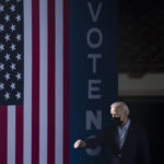 
              President Joe Biden waves toward the crowd as he arrives at a rally to support California Gov. Gavin Newsom ahead of the California gubernatorial recall election Monday, Sept. 13, 2021, in Long Beach, Calif. (AP Photo/Jae C. Hong)
            