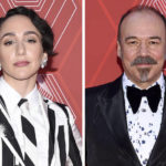 
              This combination photo shows from left, David Alan Grier, Lauren Patten, Danny Burstein and Lois Smith at the 74th annual Tony Awards at Winter Garden Theatre on Sunday, Sept. 26, 2021, in New York. (Photo by Evan Agostini/Invision/AP)
            