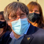 
              Catalan leader Carles Puigdemont, leaves the jail of Sassari, in Sardinia, Italy, Friday, Sept. 24, 2021. Puigdemont, sought by Spain for a failed 2017 secession bid, on Friday was released following a court hearing, ahead of an Italian court decision on Spain's extradition request, a day after Italian police detained him in Sardinia, an Italian island with strong Catalan cultural roots and its own independence movement. (AP Photo/Gloria Calvi)
            