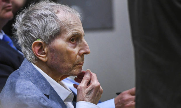FILE - In this Thursday, March 5, 2020, file photo, Real estate heir Robert Durst sits during his m...