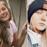 
              This combo of photos provided by FBI Denver via @FBIDenver shows missing person Gabrielle "Gabby" Petito. Petito, 22, vanished while on a cross-country trip in a converted camper van with her boyfriend. Authorities say a body discovered Sunday, Sept. 19, 2021, in Wyoming, is believed to be Petito. (Courtesy of FBI Denver via AP)
            
