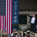 
              Supporters cheer California Gov. Gavin Newsom as he arrives at a rally ahead of the California gubernatorial recall election Monday, Sept. 13, 2021, in Long Beach, Calif. (AP Photo/Jae C. Hong)
            
