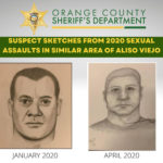 
              In this flyer released by the Orange County Sheriff's Department are suspect sketches from 2020 sexual assaults in Aliso Viejo, Calif. Authorities have arrested an Army veteran in connection with brutal attacks on women in Southern California where he allegedly choked them into unconsciousness and assaulted them in the bushes off a running trail. (Orange County Sheriff's Department via AP)
            