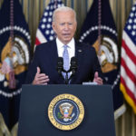 
              President Joe Biden speaks about the COVID-19 response and vaccinations in the State Dining Room of the White House, Friday, Sept. 24, 2021, in Washington. (AP Photo/Patrick Semansky)
            