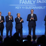 
              (Left to right) Czech Republic's Prime Minister Andrej Babis, Slovenian Prime Minister Janez Jansa, Hungary's Prime Minister Viktor Orban,Serbian President Aleksandar Vucic and Bosnian Serb member of the tripartite Presidency of Bosnia Milorad Dodik stand on stage during the 4th Budapest Demographic Summit in Budapest, Hungary, Thursday, Sept. 23, 2021. The biannual demographic summit, which was first organized in 2015, offers a forum for "pro-family thinker" decision-makers, scientists, researchers, and church representatives of the same sort to exchange their thoughts about connections between demographics and sustainability. (AP Photo/Laszlo Balogh)
            