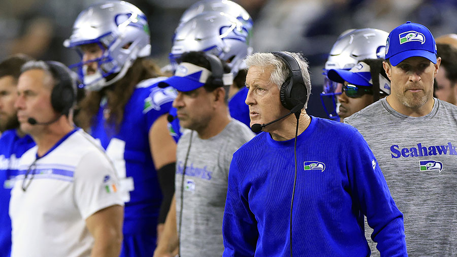 Seattle Seahawks coach Pete Carroll during a Nov. 30, 2023 game against the Dallas Cowboys. (Photo:...