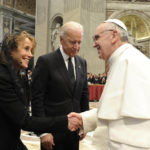 
              FILE - In this March 19, 2013, file photo, provided by the Vatican paper L'Osservatore Romano, Pope Francis meets Vice President Joe Biden and his sister, Valerie Biden Owens, after his installation Mass at the Vatican. Biden is scheduled to meet with Pope Francis this coming Friday at the Vatican. (AP Photo/L'Osservatore Romano, File)
            