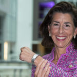 
              In this Tuesday, Sept. 28, 2021, photo Commerce Secretary Gina Raimondo poses for a photograph with her Bulova watch. Raimondo only wears watches made by Bulova — a company that fired her scientist father, closed its Rhode Island factory and moved production to China in 1983. “It’s been a tribute to my dad," Raimondo said in an interview, “and a reminder to me that we need to do more to get good manufacturing jobs in America.” (AP Photo/Alex Brandon)
            