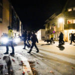 
              Police walk at the scene after an attack in Kongsberg, Norway, Wednesday, Oct. 13, 2021. Several people have been killed and others injured by a man armed with a bow and arrow in a town west of the Norwegian capital, Oslo. (Hakon Mosvold Larsen/NTB Scanpix via AP)
            