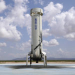 
              FILE - Blue Origin's New Shepard rocket sits on the landing pad after carrying passengers Jeff Bezos, founder of Amazon and space tourism company Blue Origin, brother Mark Bezos, Oliver Daemen and Wally Funk, from its spaceport near Van Horn, Texas on July 20, 2021. The performer who breathed life into "Star Trek's" Captain James T. Kirk is, at age 90, heading toward the stars under dramatically different circumstances than his fictional counterpart when Shatner boards Jeff Bezos' Blue Origin NS-18. (AP Photo/Tony Gutierrez, File)
            