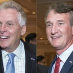 
              In this combination photo, Virginia gubernatorial candidates, Democrat Terry McAuliffe left, and Republican Glenn Youngkin appear during the Virginia FREE leadership luncheon, in McLean, Va., on Sept. 1, 2021.  When Donald Trump rallied Republicans this week to vote for Glenn Youngkin for governor in Virginia, the former president called into a rally of diehard supporters. That may be the closest he gets to campaigning in the most closely-watched election of 2021(AP Photo/Cliff Owen)
            