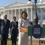 
              Speaker of the House Nancy Pelosi, D-Calif., and other Democratic lawmakers join activists in support of solutions to climate change as part of President Joe Biden's domestic agenda, at the Capitol in Washington, Wednesday, Oct. 20, 2021. (AP Photo/J. Scott Applewhite)
            