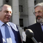 
              Lev Parnas, left, and his attorney Joseph Bondy, talk to the press outside Federal court, in New York, Friday, Oct. 22, 2021. A New York jury convicted Parnas, a former associate of Rudy Giuliani, on Friday of charges that he made illegal campaign contributions to influence U.S. politicians and advance his business interests. (AP Photo/Richard Drew)
            