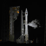 
              In this photo released by NASA, a United Launch Alliance Atlas V rocket with the Lucy spacecraft stands ready to launch from Space Launch Complex 41, Saturday, Oct. 16, 2021, at Cape Canaveral Space Force Station in Florida. Lucy will be the first spacecraft to study Jupiter's Trojan Asteroids. Like the mission's namesake – the fossilized human ancestor, "Lucy," whose skeleton provided unique insight into humanity's evolution – Lucy will revolutionize our knowledge of planetary origins and the formation of the solar system. (Bill Ingalls/NASA via AP)
            