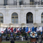 
              President Joe Biden speaks during a ceremony, honoring fallen law enforcement officers at the 40th annual National Peace Officers' Memorial Service at the U.S. Capitol in Washington, Saturday, Oct. 16, 2021. (AP Photo/Jose Luis Magana)
            