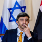 
              United Arab Emirates Foreign Minister Sheikh Abdullah bin Zayed al-Nahyanin appears during a joint news conference with Secretary of State Antony Blinken and Israeli Foreign Minister Yair Lapid at the State Department in Washington, Wednesday, Oct. 13, 2021. (AP Photo/Andrew Harnik, Pool)
            