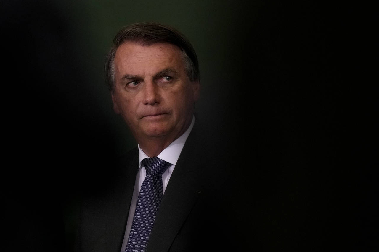FILE - In this Oct. 25, 2021, file photo, President Jair Bolsonaro attends the launching ceremony o...