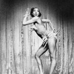 
              FILE - Performer Josephine Baker strikes a pose during her Ziegfeld Follies performance of "The Conga" on the Winter Garden Theater stage in New York, Feb. 11, 1936. France is inducting Josephine Baker – Missouri-born cabaret dancer, French Resistance fighter and civil rights leader – into its Pantheon, the first Black woman honored in the final resting place of France's most revered luminaries. (AP Photo, File)
            