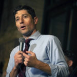 
              Mayor Jacob Frey gives a speech at the Jefe Urban Cocina restaurant on Tuesday, Nov. 2, 2021 in Minneapolis. Minneapolis Mayor Jacob Frey risked his bid for a second term by opposing a push to replace the city's police department. Voters agreed with Frey on the policing question, but they left the mayor guessing until Wednesday about his own re-election..(AP Photo/Christian Monterrosa)
            