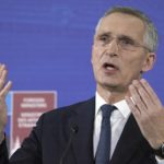 
              NATO Secretary General Jens Stoltenberg gestures while speaking to the media during a news conference on the sideline of the NATO Foreign Ministers meeting in Riga, Latvia Tuesday, Nov. 30, 2021. (AP Photo/Roman Koksarov)
            