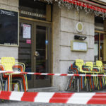 
              Due to the lockdown, restaurants are closed and seats are blocked off in Vienna, Austria, Tuesday, Nov. 30, 2021. (AP Photo/Lisa Leutner)
            