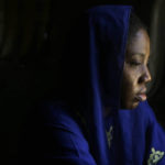 
              Amina Ahmed, the wife of Muhammad Mubarak Bala, an atheist who has been detained since April 2020, is photograph in her home in Abuja, Nigeria, Sunday, Nov. 21, 2021. Bala was held incommunicado in police custody for so long — eight months — that Ahmed was sure he was dead. “I couldn’t eat. I couldn’t sleep. The emotional torture was too much for me,” she says. (AP Photo/Sunday Alamba)
            