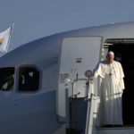 
              Pope Francis arrives at the airport in Larnaca, Cyprus, Thursday, Dec. 2, 2021. Pope Francis' trip to Cyprus and Greece is drawing new attention to the plight of migrants on Europe's borders and the disconnect between Francis' Gospel-driven call for countries to welcome and integrate them and front-line governments that are increasingly unwilling or unable to let them in. (AP Photo/Alessandra Tarantino)
            