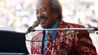 FILE - Allen Toussaint performs at the New Orleans Jazz and Heritage Festival in New Orleans, Satu...