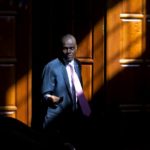 
              FILE - Haitian President Jovenel Moise arrives for an interview at his home in Petion-Ville, a suburb of Port-au-Prince, Haiti on Feb. 7, 2020. The Haitian president was a former banana producer and political neophyte who ruled for more than four years as the country grew increasingly unstable. He was assassinated at his home on  July 7, 2021. (AP Photo/Dieu Nalio Chery, File)
            