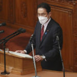 
              Japanese Prime Minister Fumio Kishida delivers his policy speech during an extraordinary Diet session at the lower house of parliament in Tokyo, Monday, Dec. 6, 2021. Japan confirmed on Monday its third case of a new variant of the coronavirus from an entrant from Italy, as the Prime Minister Fumio Kishida vowed to get prepared based on a worst-case scenario in dealing with a next resurgence. (AP Photo/Koji Sasahara)
            