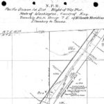An old Northern Pacific Railroad plat map shows the gravel pit (or quarry) near Veazey, site of what might be an old powderhouse. (Courtesy Robin Adams)